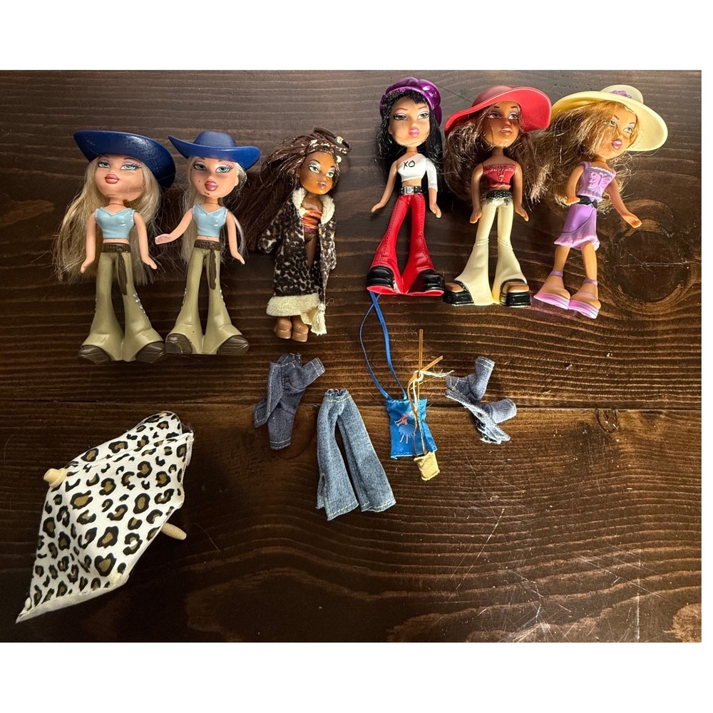 Lil Bratz Mini 4" Doll Lot of 6 with Clothes and Accessories Y2K Vintage